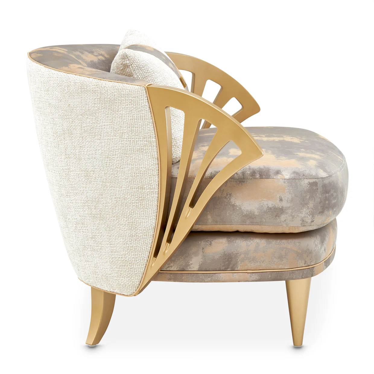 Michael Amini La Terrazza Accent Chair Light Champagne - Image 6