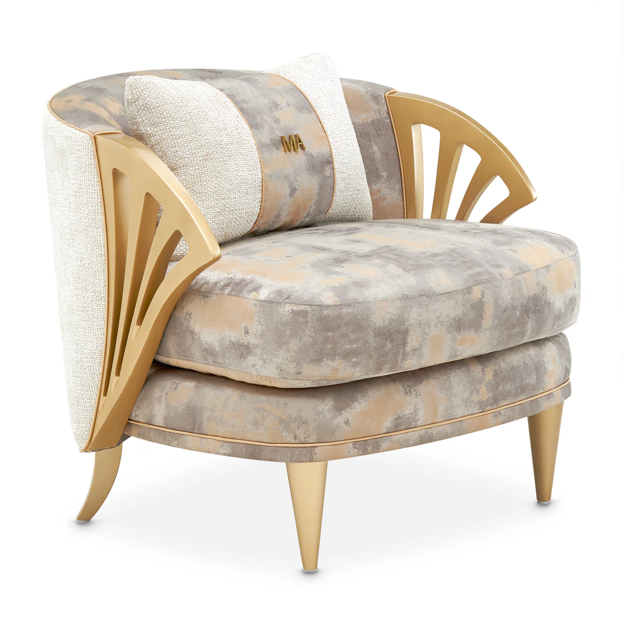 Michael Amini La Terrazza Accent Chair Light Champagne - Image 7