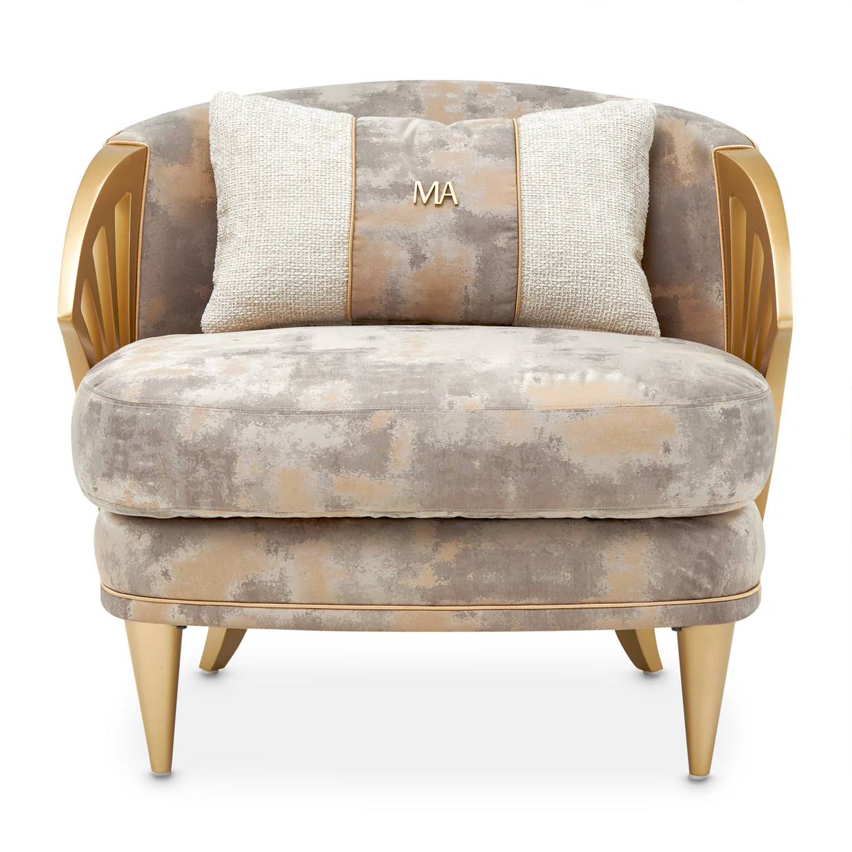 Michael Amini La Terrazza Accent Chair Light Champagne - Image 8