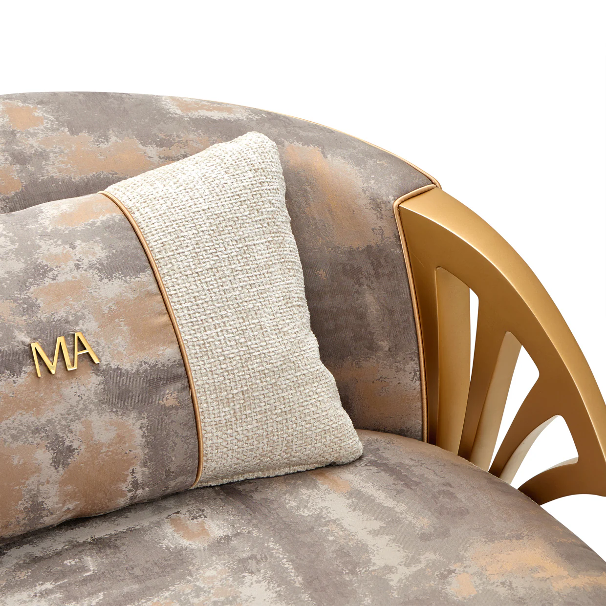 Michael Amini La Terrazza Accent Chair Light Champagne - Image 9