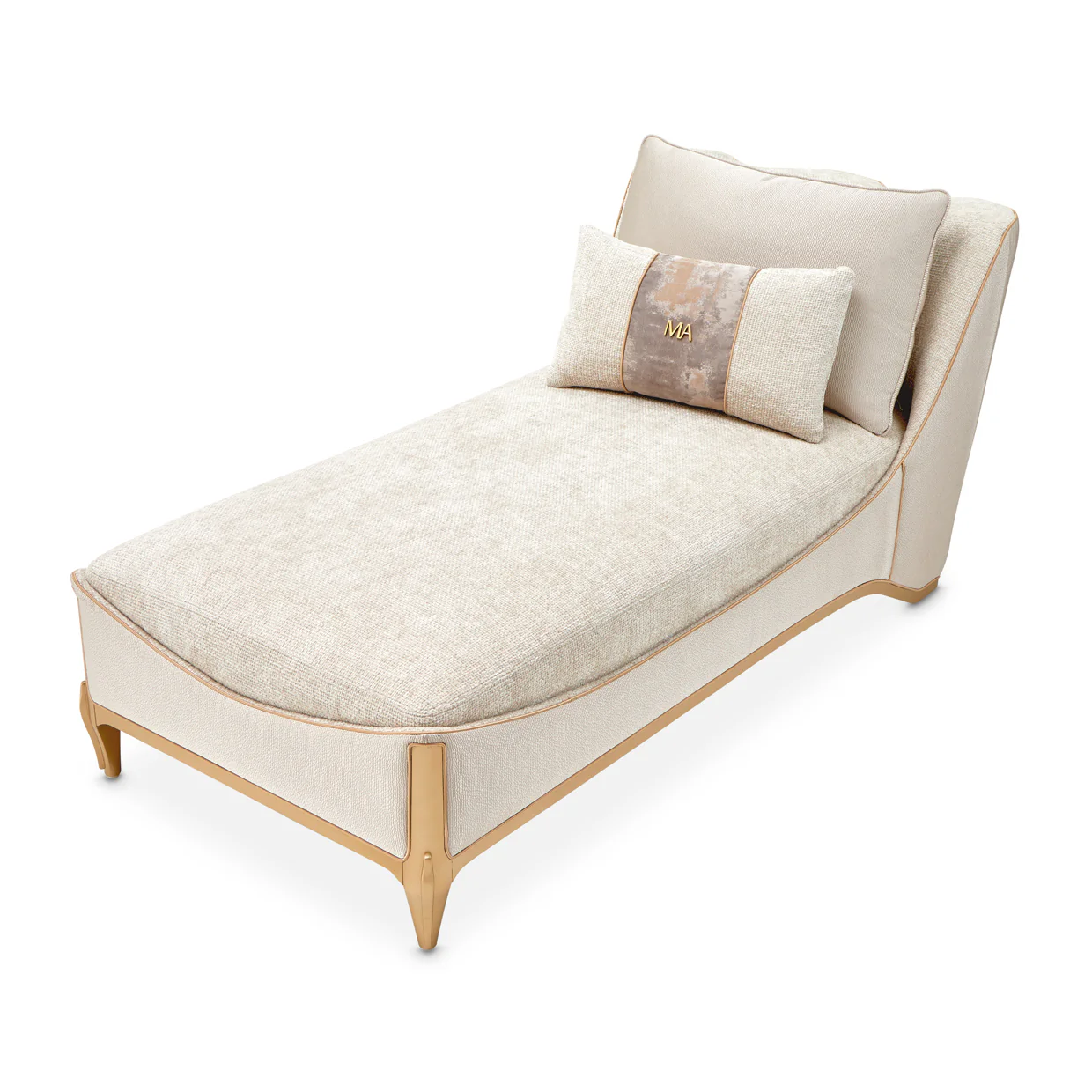 Michael Amini La Terrazza Chaise Light Champagne - Image 2