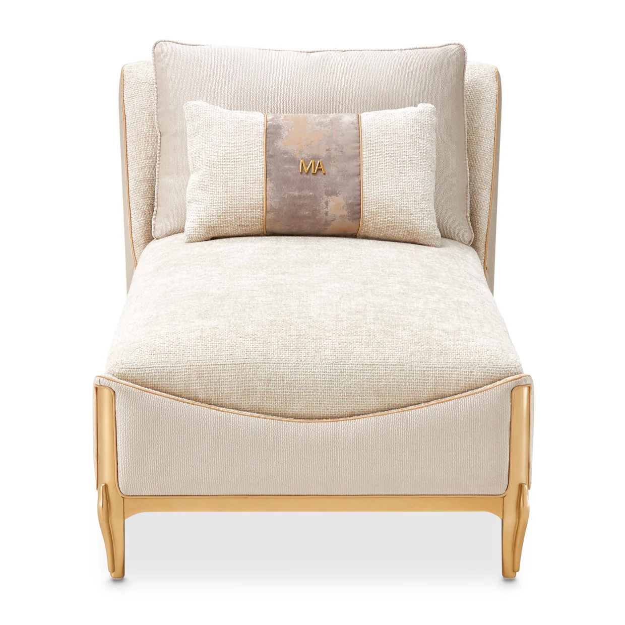 Michael Amini La Terrazza Chaise Light Champagne - Image 9