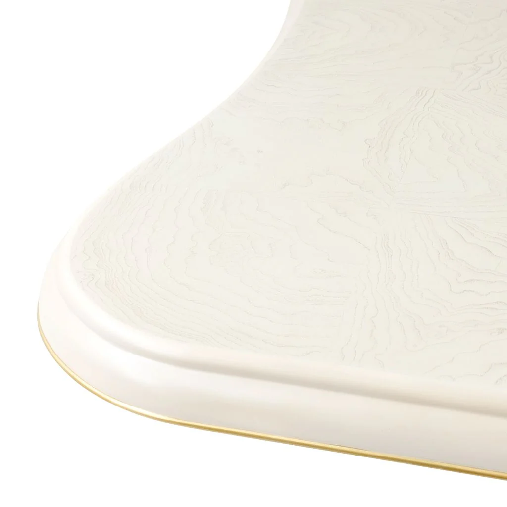 Michael Amini La Terrazza Double Pedestal Dining Table - Creamy Pearl - Image 8