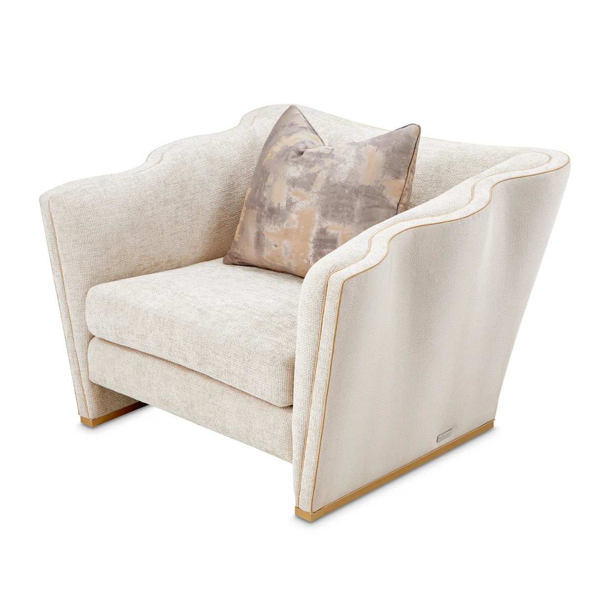 Michael Amini La Terrazza Matching Chair Light Champagne - Image 2