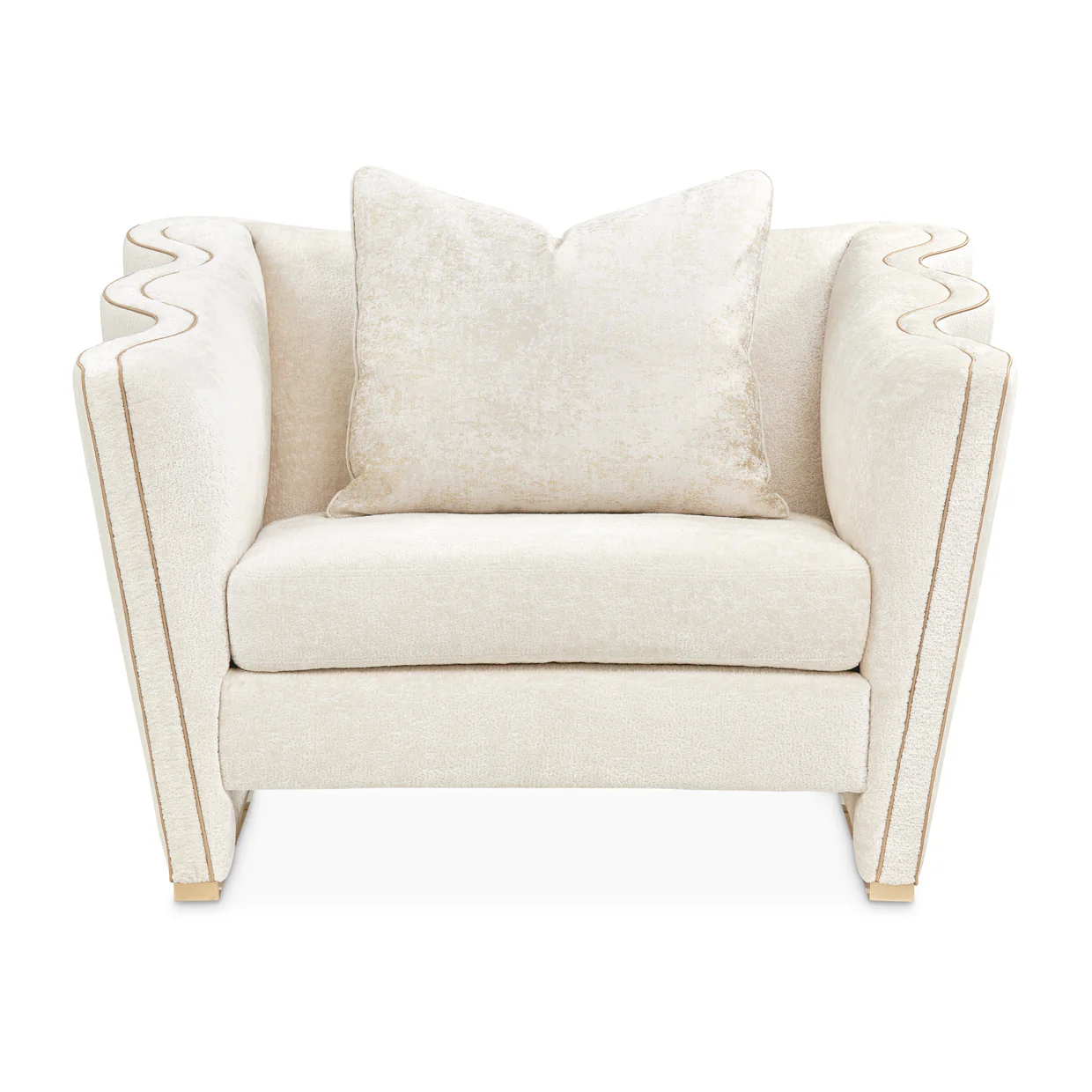Michael Amini La Terrazza Matching Chair Light Champagne - Image 26
