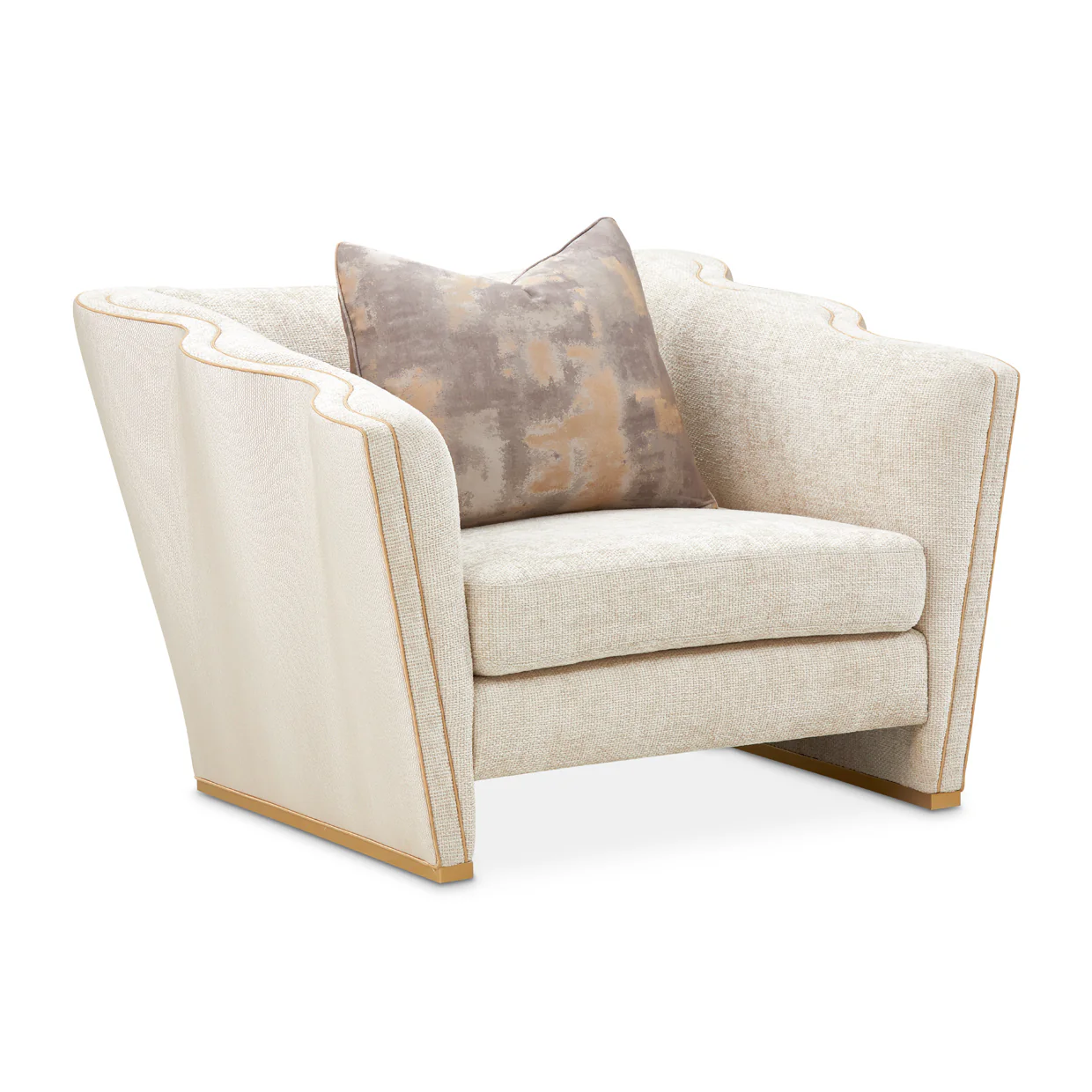 Michael Amini La Terrazza Matching Chair Light Champagne - Image 8