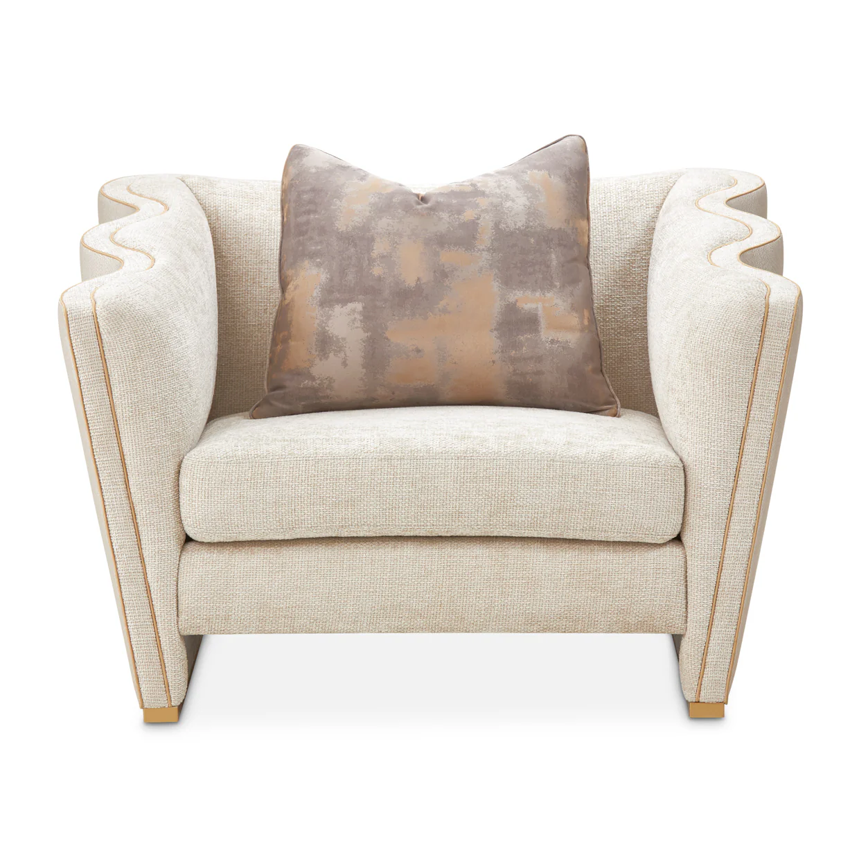 Michael Amini La Terrazza Matching Chair Light Champagne - Image 9