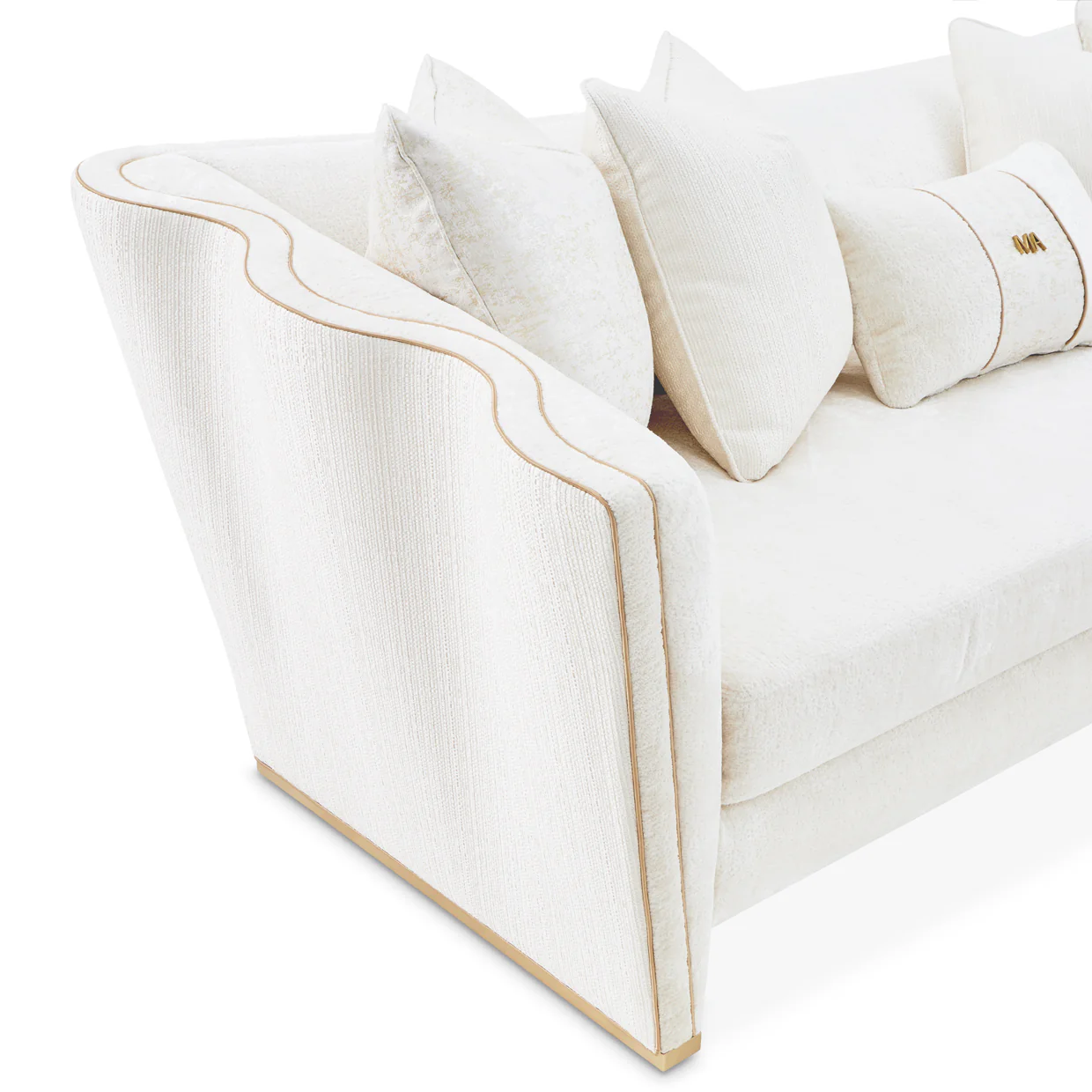 Michael Amini La Terrazza Sofa Light Champagne - Image 31
