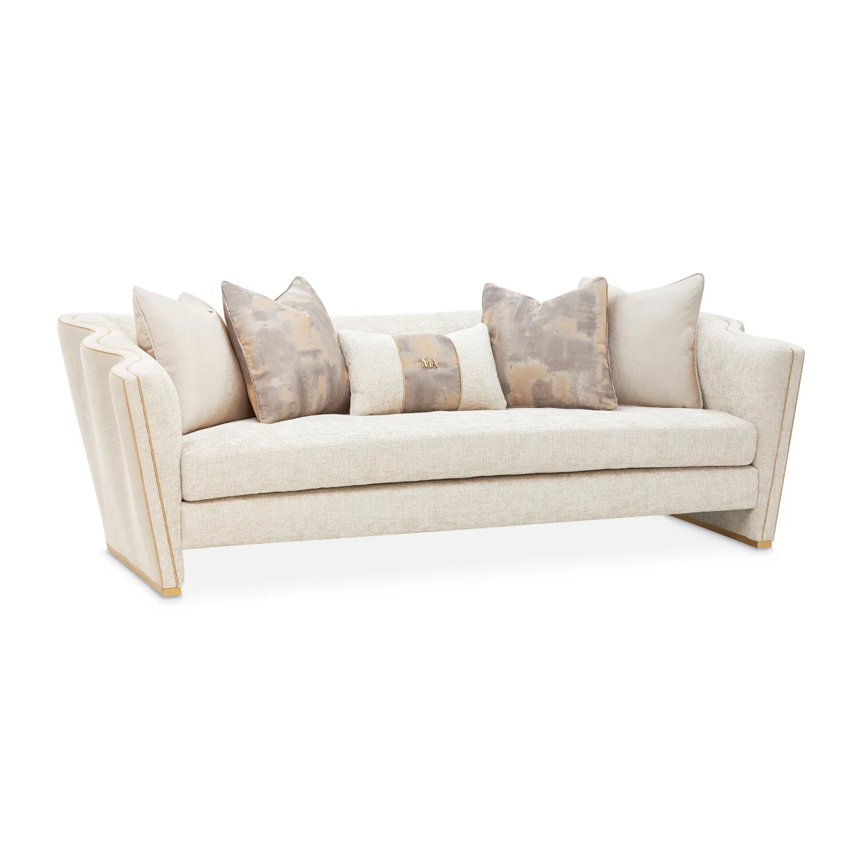Michael Amini La Terrazza Sofa Light Champagne - Image 7