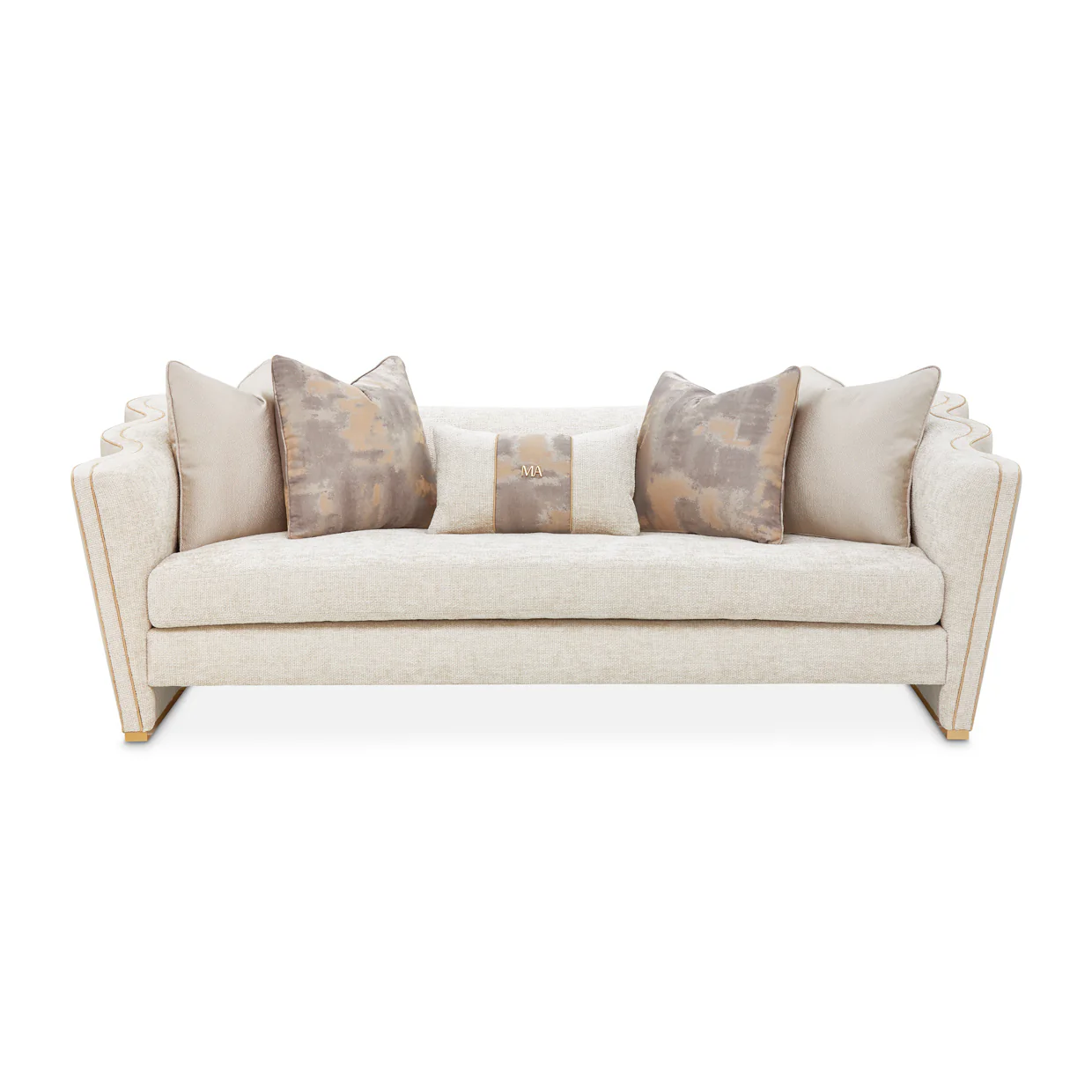 Michael Amini La Terrazza Sofa Light Champagne - Image 8