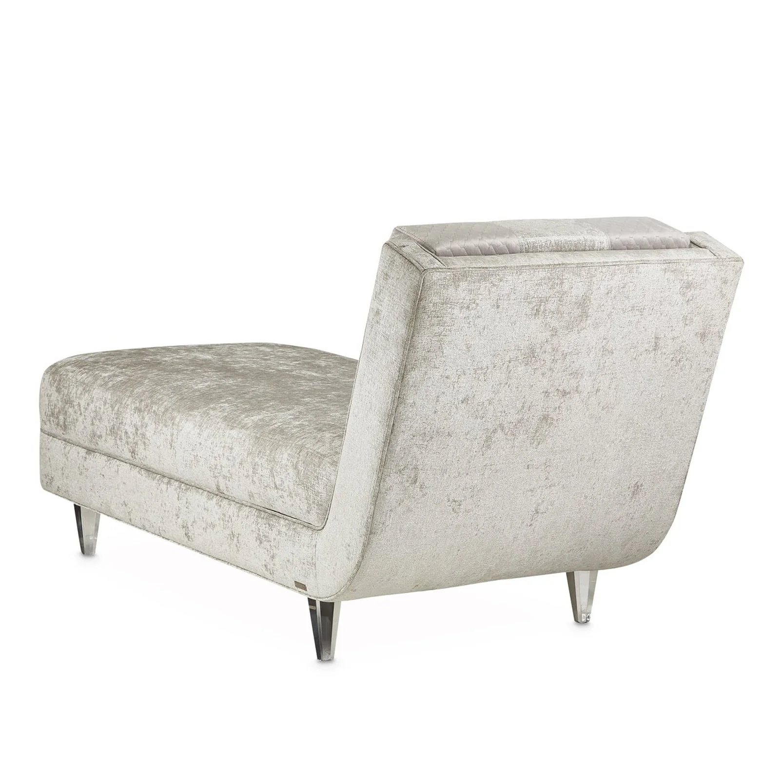 Michael Amini Lanna Armless Chaise Storm Silver Mist - Image 10
