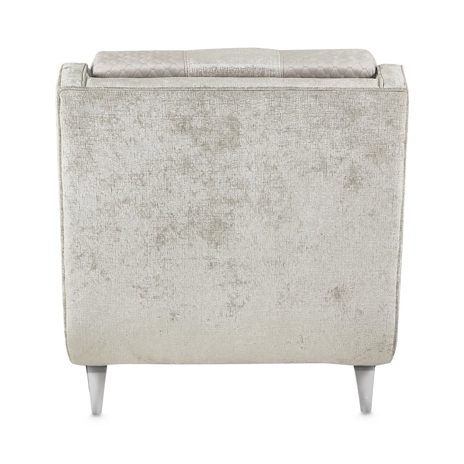 Michael Amini Lanna Armless Chaise Storm Silver Mist - Image 11