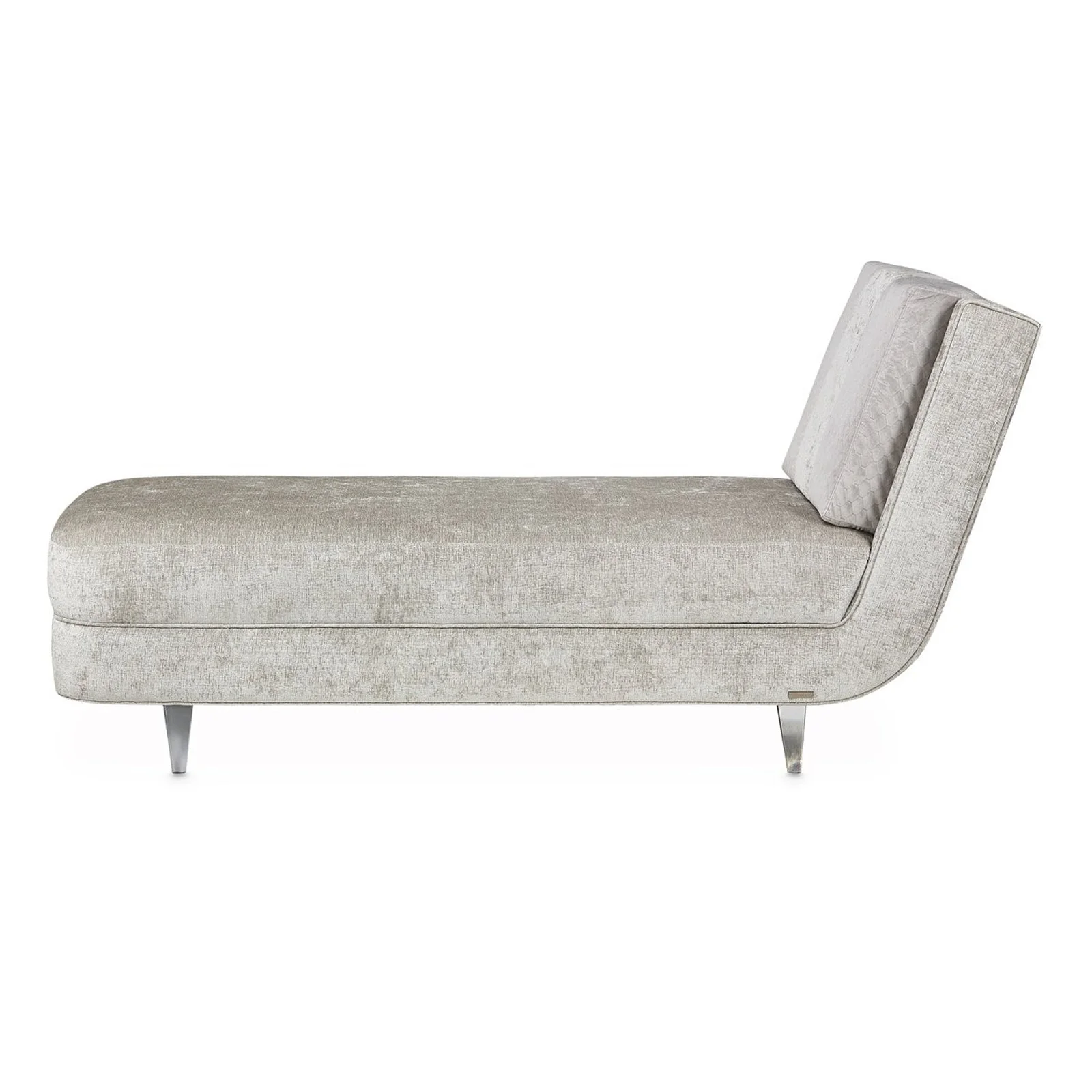Michael Amini Lanna Armless Chaise Storm Silver Mist - Image 2