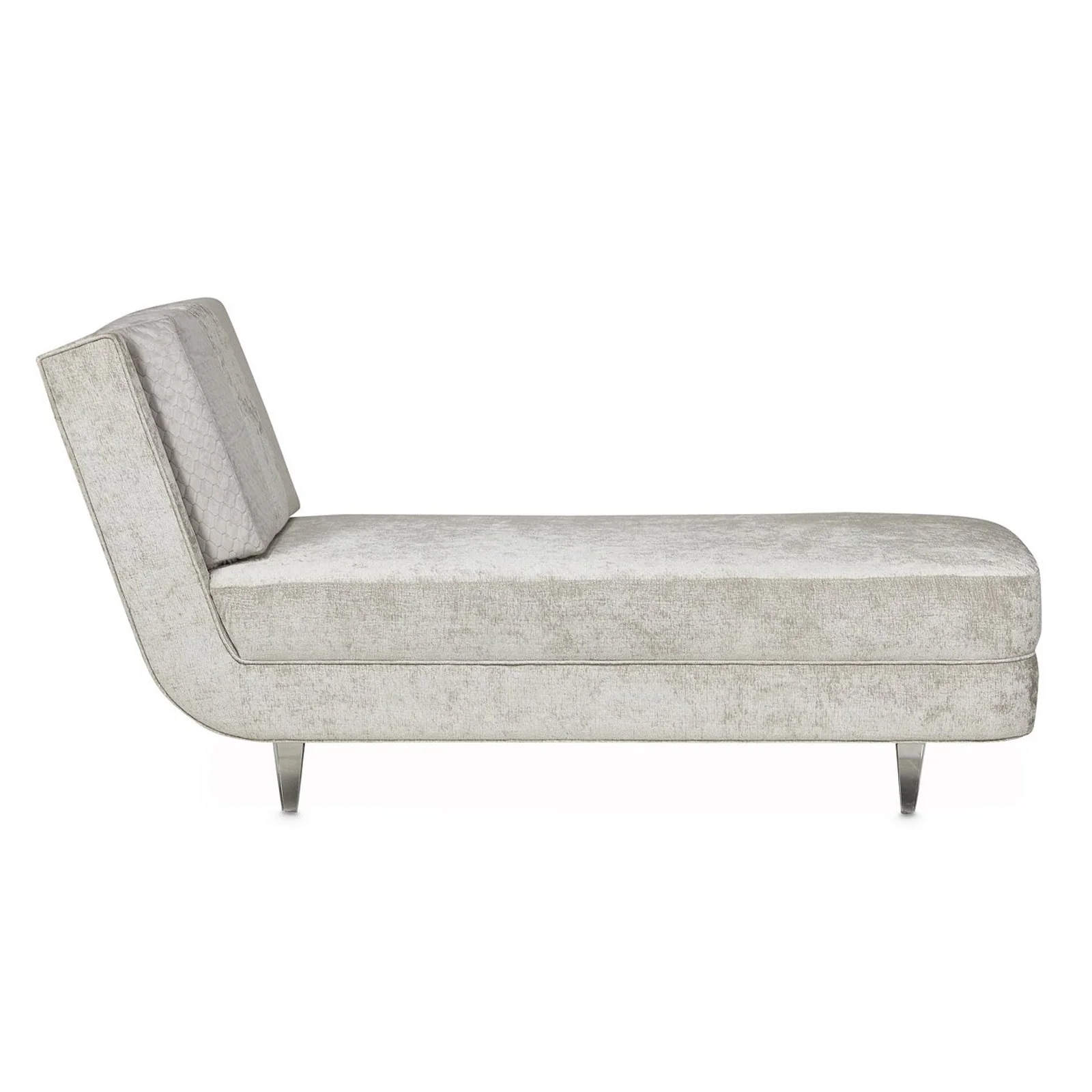 Michael Amini Lanna Armless Chaise Storm Silver Mist - Image 4
