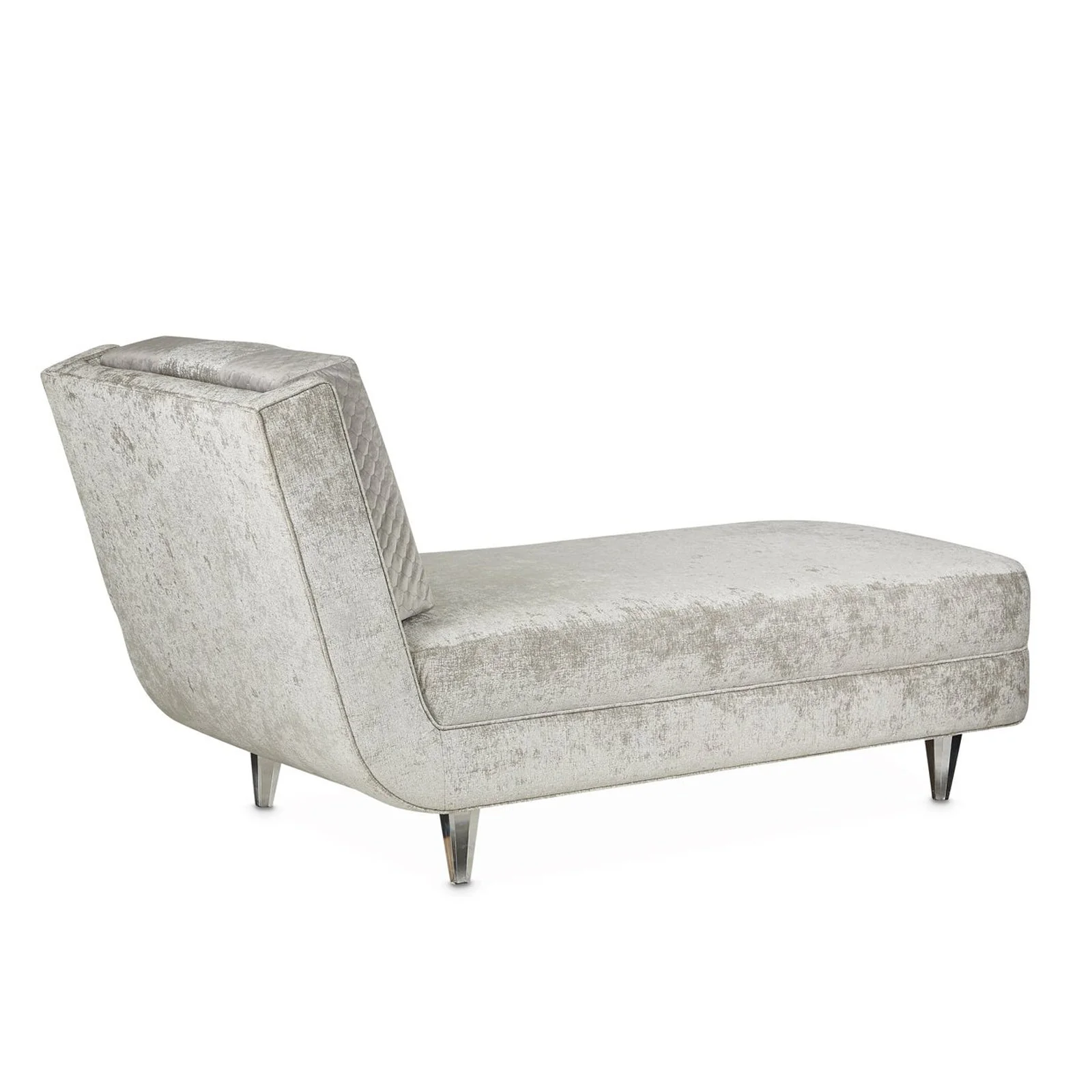 Michael Amini Lanna Armless Chaise Storm Silver Mist - Image 6