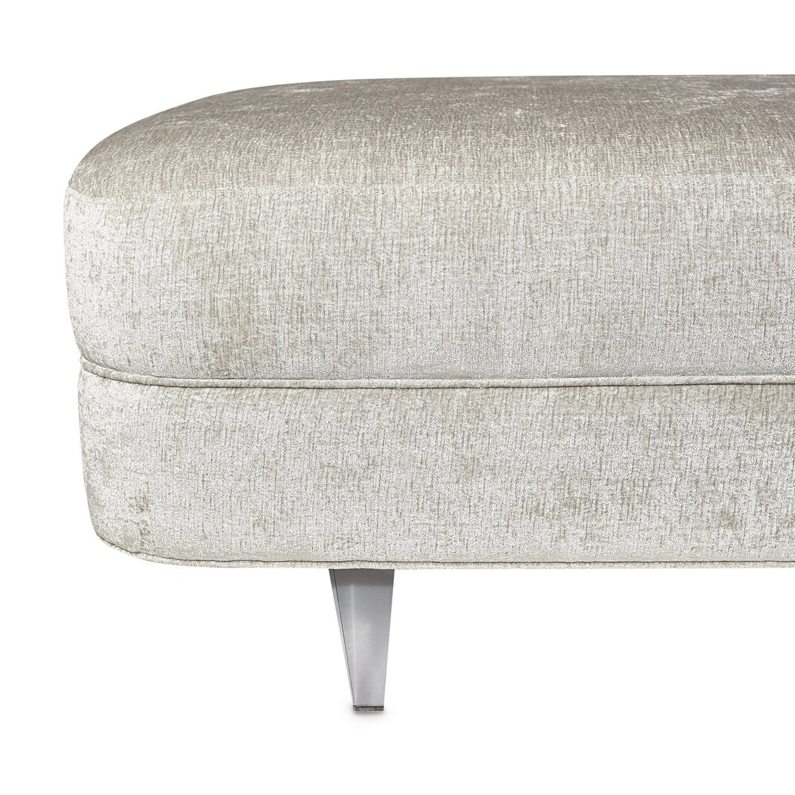 Michael Amini Lanna Armless Chaise Storm Silver Mist - Image 7