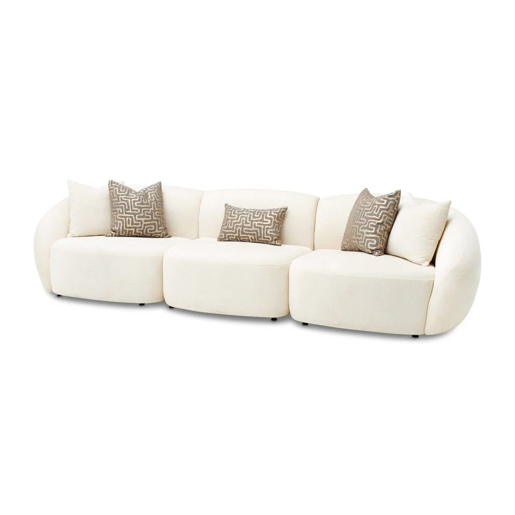 Michael Amini Le Montreaux 5-Piece Modular Sectional - Gardenia - Image 4