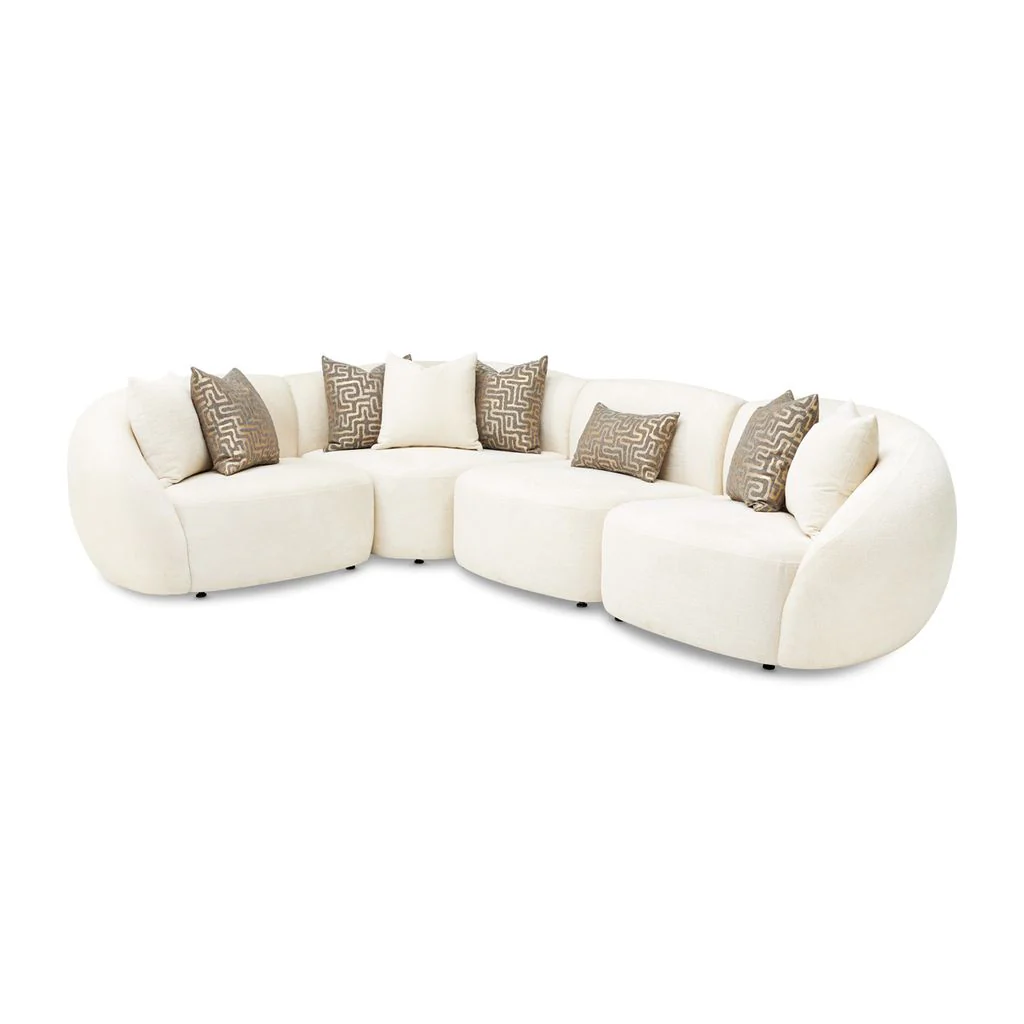 Michael Amini Le Montreaux 5-Piece Modular Sectional - Gardenia - Image 5