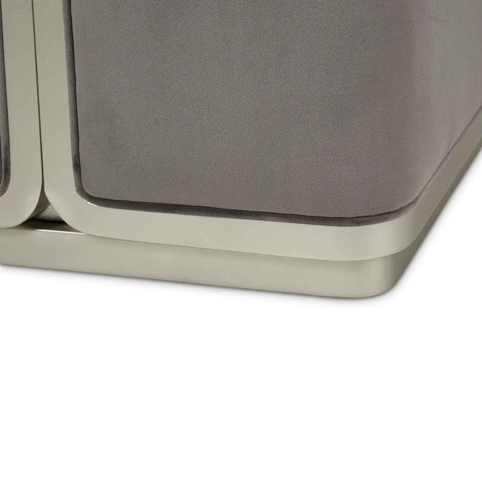 Michael Amini Linea Ottoman - Gray Pearl/SilverMist - Image 8