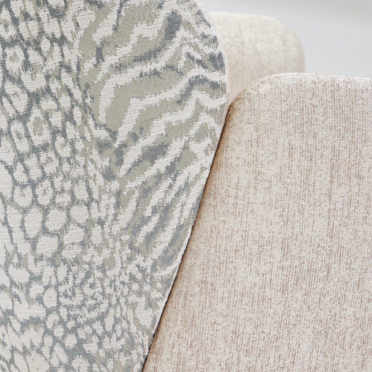 Michael Amini Lisbon Asmb. Arm Chair Silken Matte Cream - Image 11