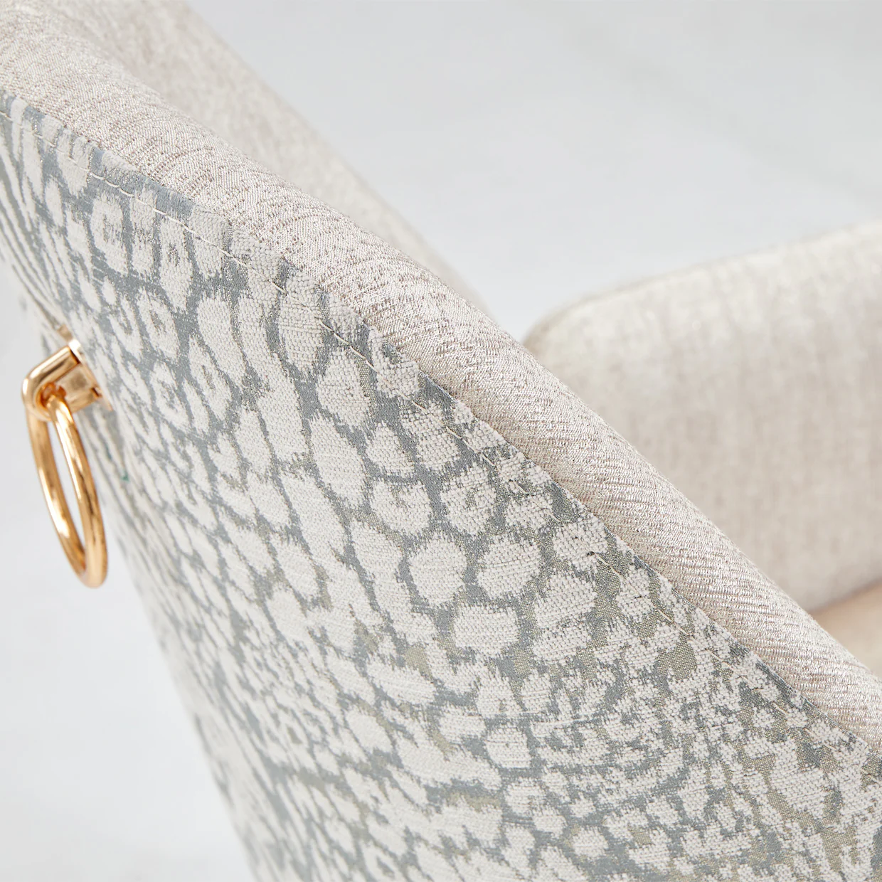 Michael Amini Lisbon Asmb. Arm Chair Silken Matte Cream - Image 12