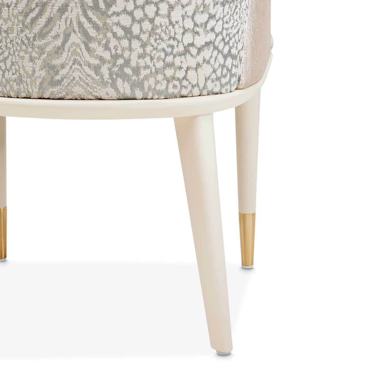 Michael Amini Lisbon Asmb. Arm Chair Silken Matte Cream - Image 13