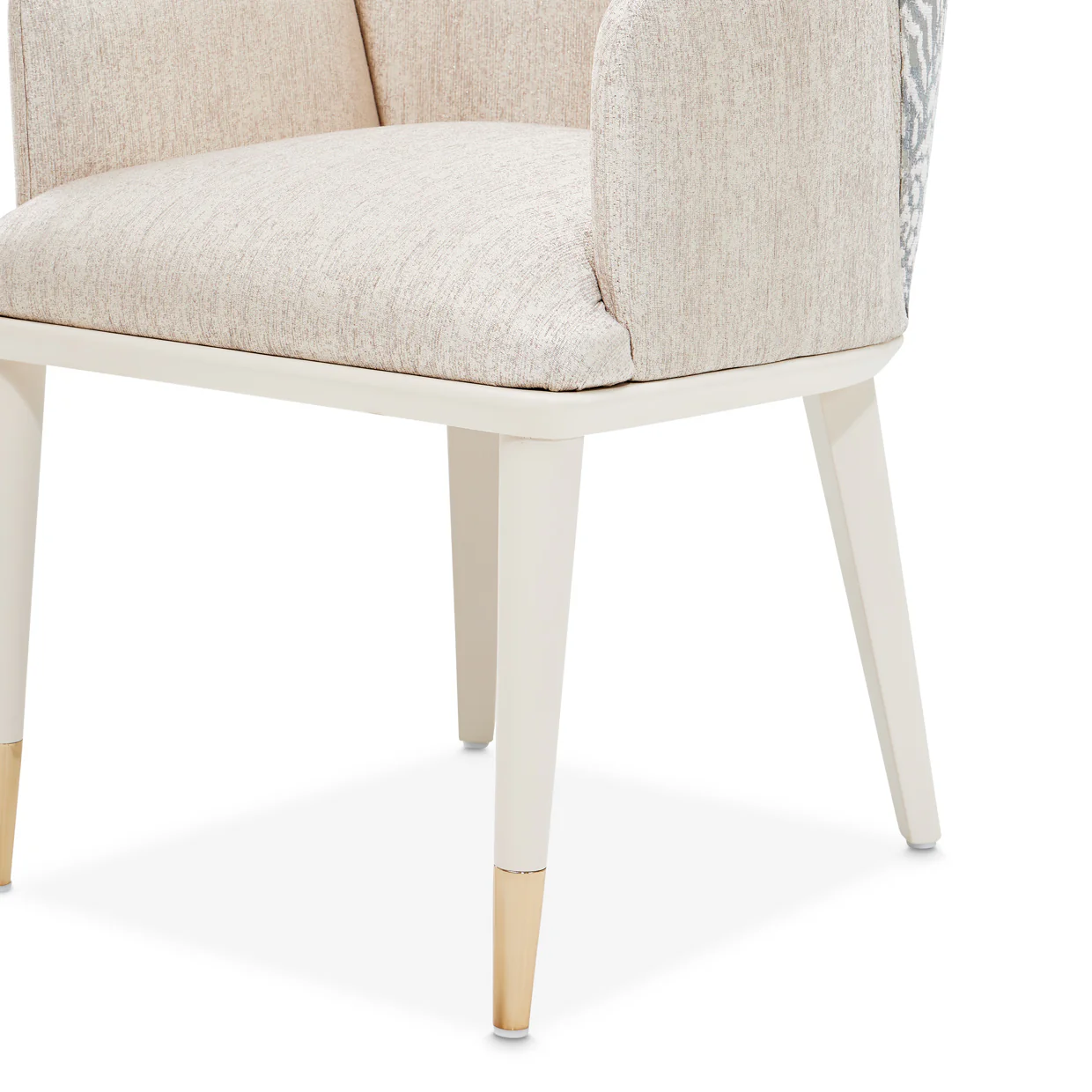 Michael Amini Lisbon Asmb. Arm Chair Silken Matte Cream - Image 14