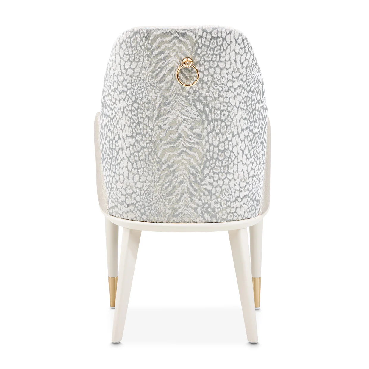 Michael Amini Lisbon Asmb. Arm Chair Silken Matte Cream - Image 4