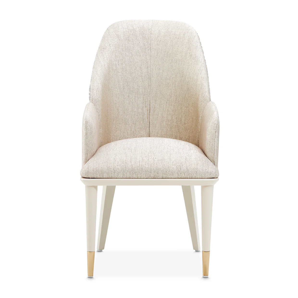 Michael Amini Lisbon Asmb. Arm Chair Silken Matte Cream - Image 8