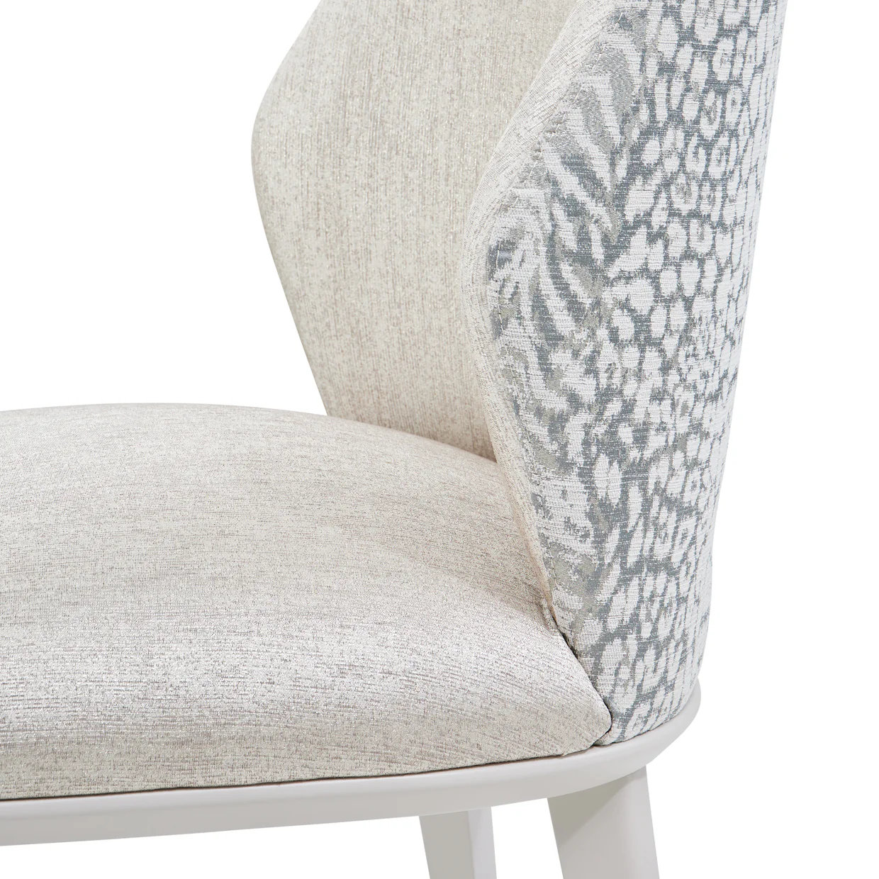 Michael Amini Lisbon Asmb. Side Chair Silken Matte Cream - Set of 2 - Image 10
