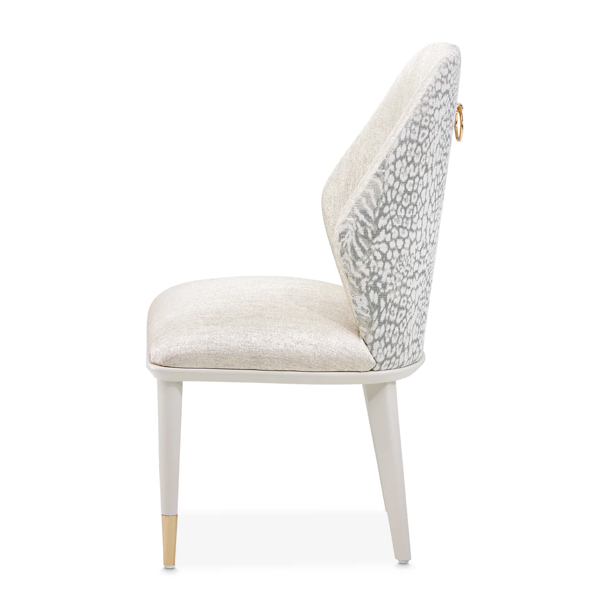 Michael Amini Lisbon Asmb. Side Chair Silken Matte Cream - Set of 2 - Image 2