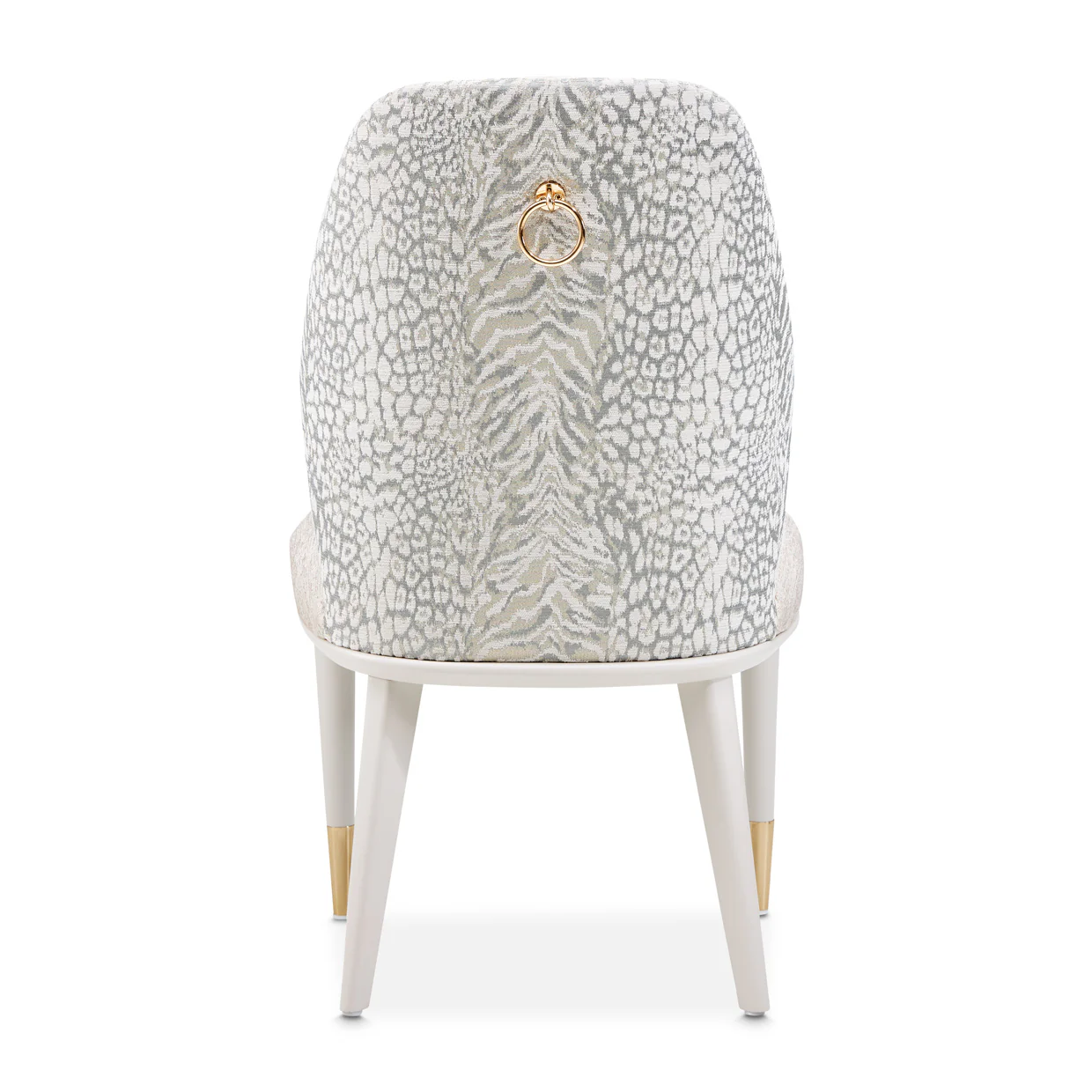Michael Amini Lisbon Asmb. Side Chair Silken Matte Cream - Set of 2 - Image 4