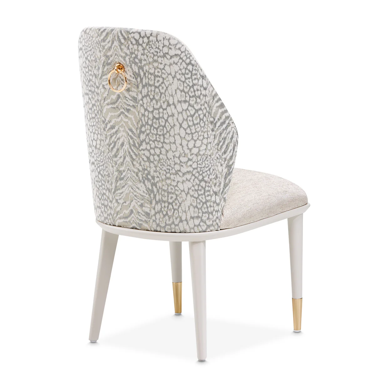 Michael Amini Lisbon Asmb. Side Chair Silken Matte Cream - Set of 2 - Image 5