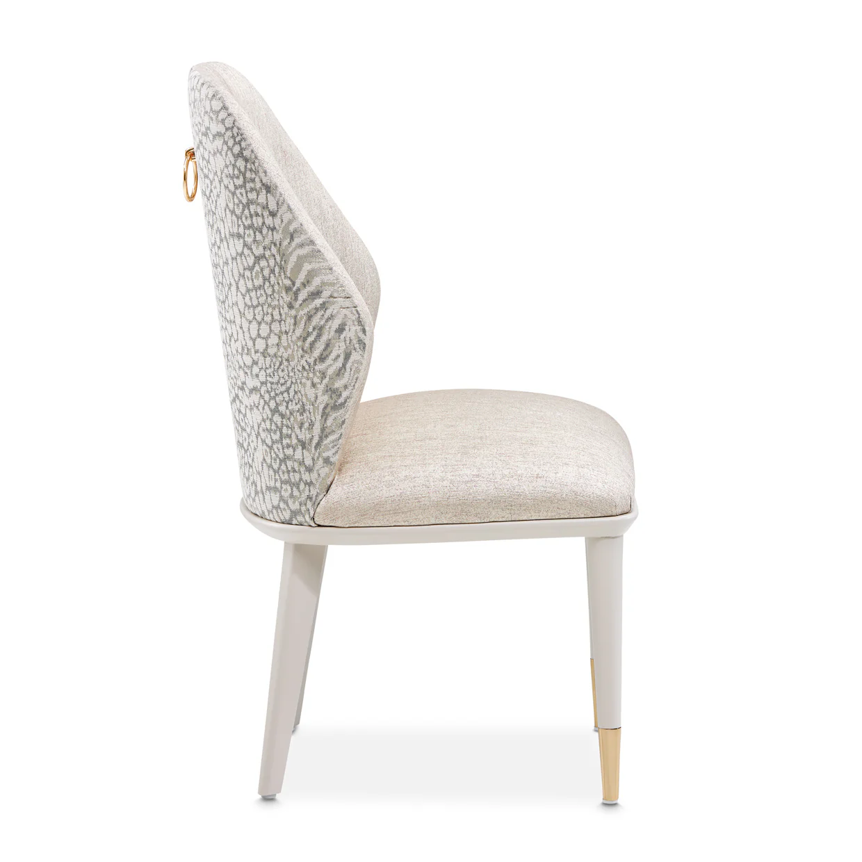 Michael Amini Lisbon Asmb. Side Chair Silken Matte Cream - Set of 2 - Image 6