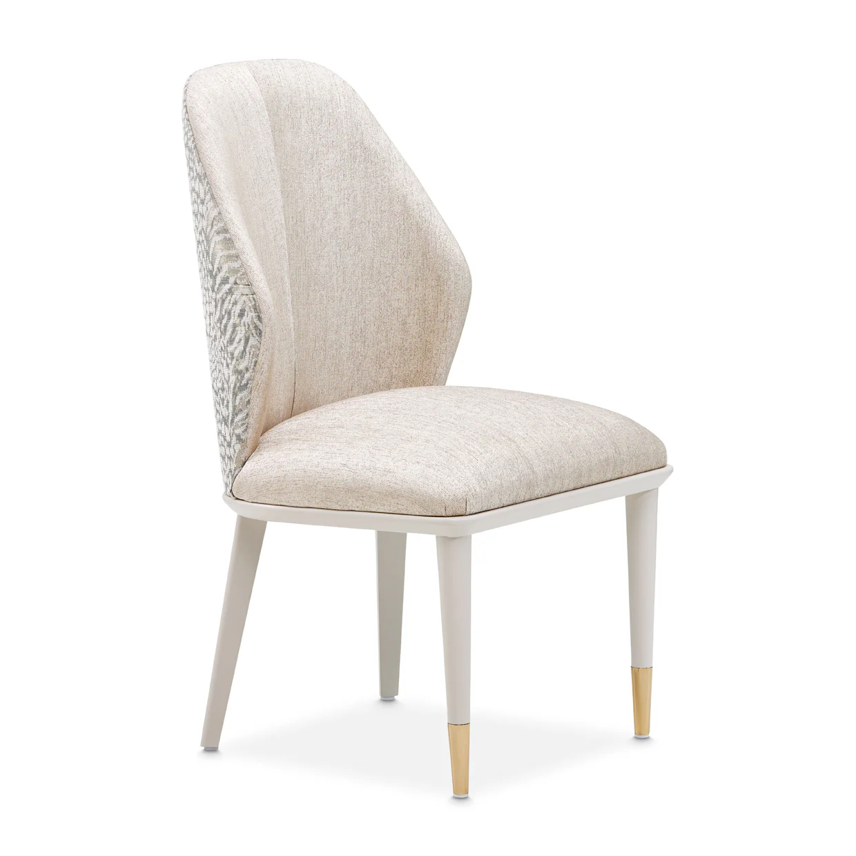 Michael Amini Lisbon Asmb. Side Chair Silken Matte Cream - Set of 2 - Image 7