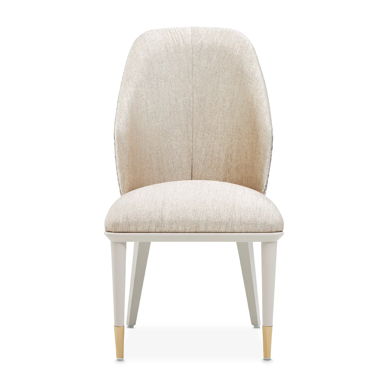 Michael Amini Lisbon Asmb. Side Chair Silken Matte Cream - Set of 2 - Image 8