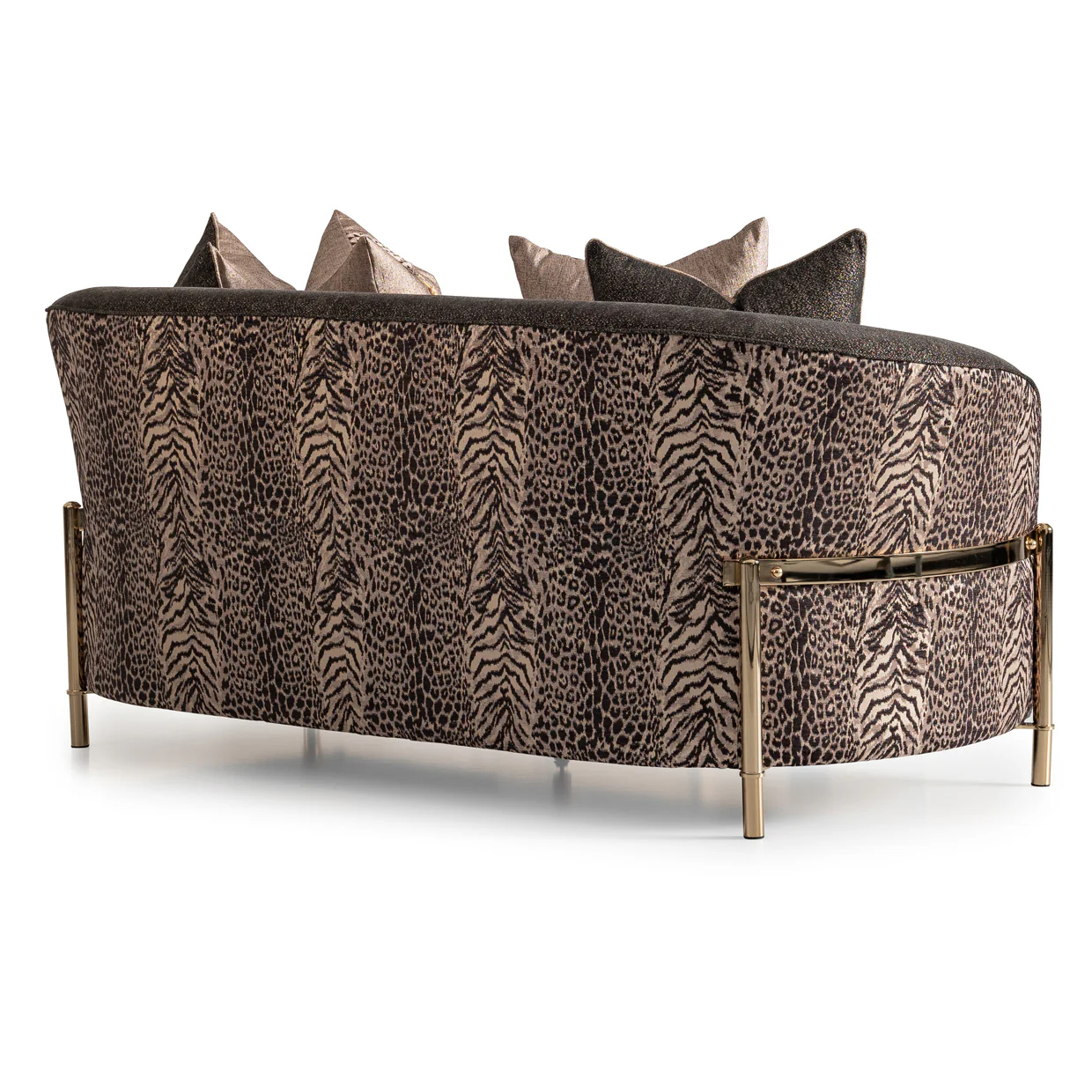 Michael Amini Lisbon Loveseat - Onyx/Gold - Image 18