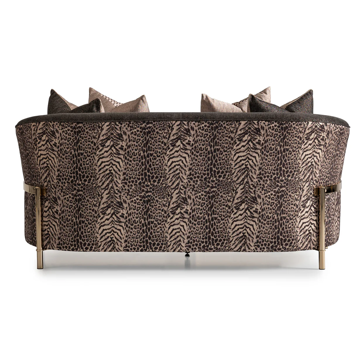 Michael Amini Lisbon Loveseat - Onyx/Gold - Image 19
