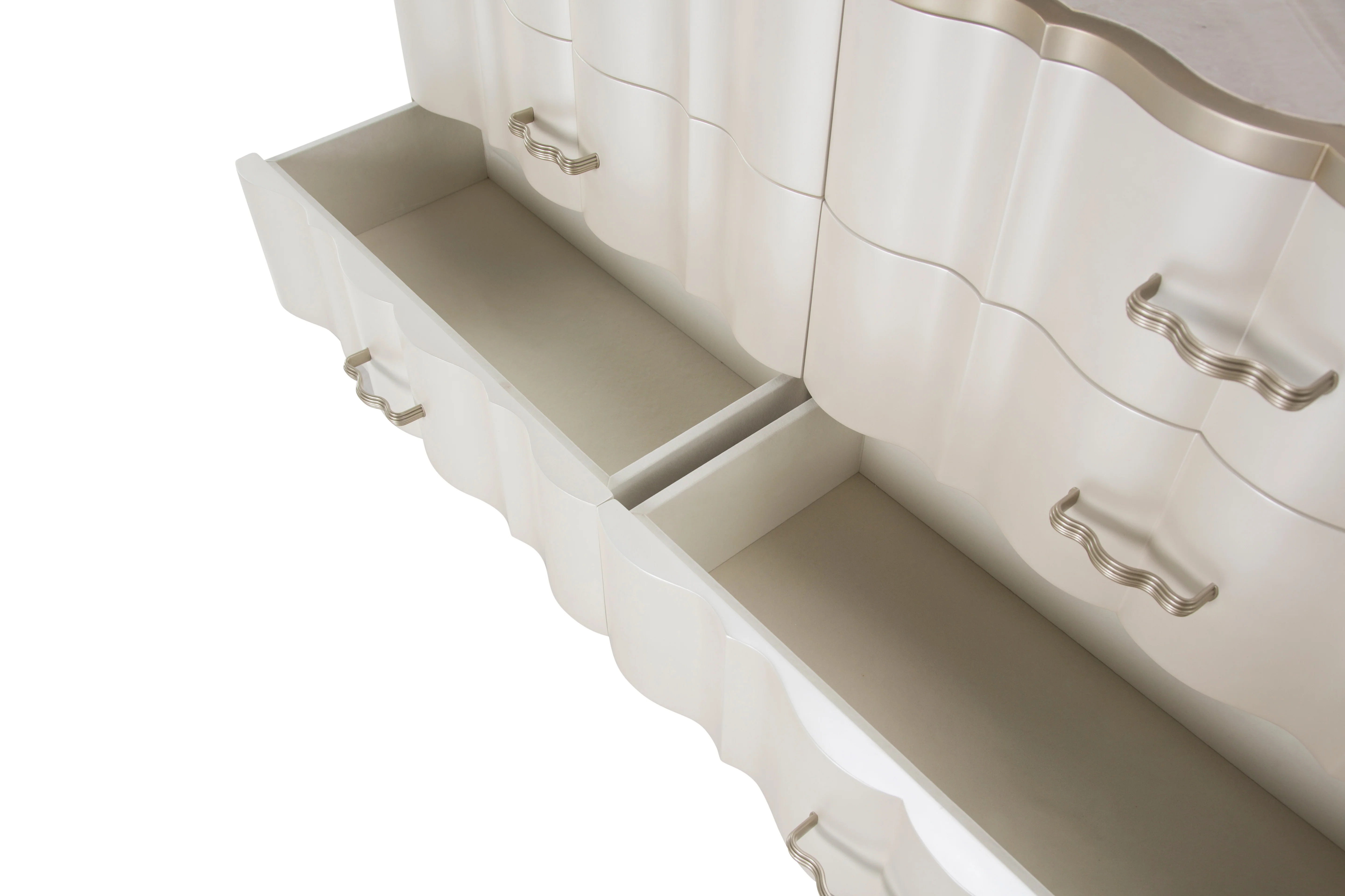 Michael Amini London Place Dresser with Mirror - Creamy Pearl - Image 3