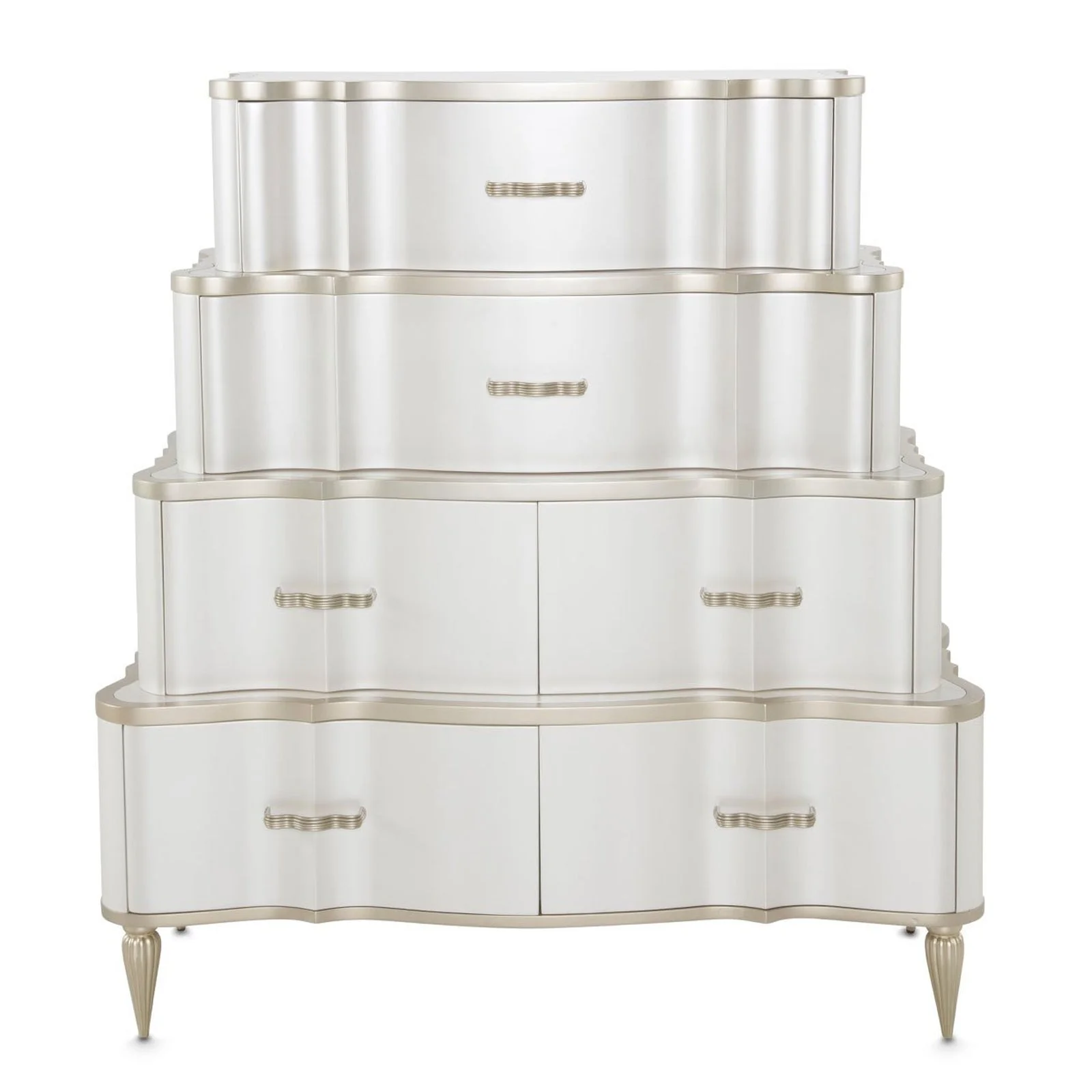 Michael Amini London Place Tiered 6 Drawer Storage Cabinets Chest - Image 3