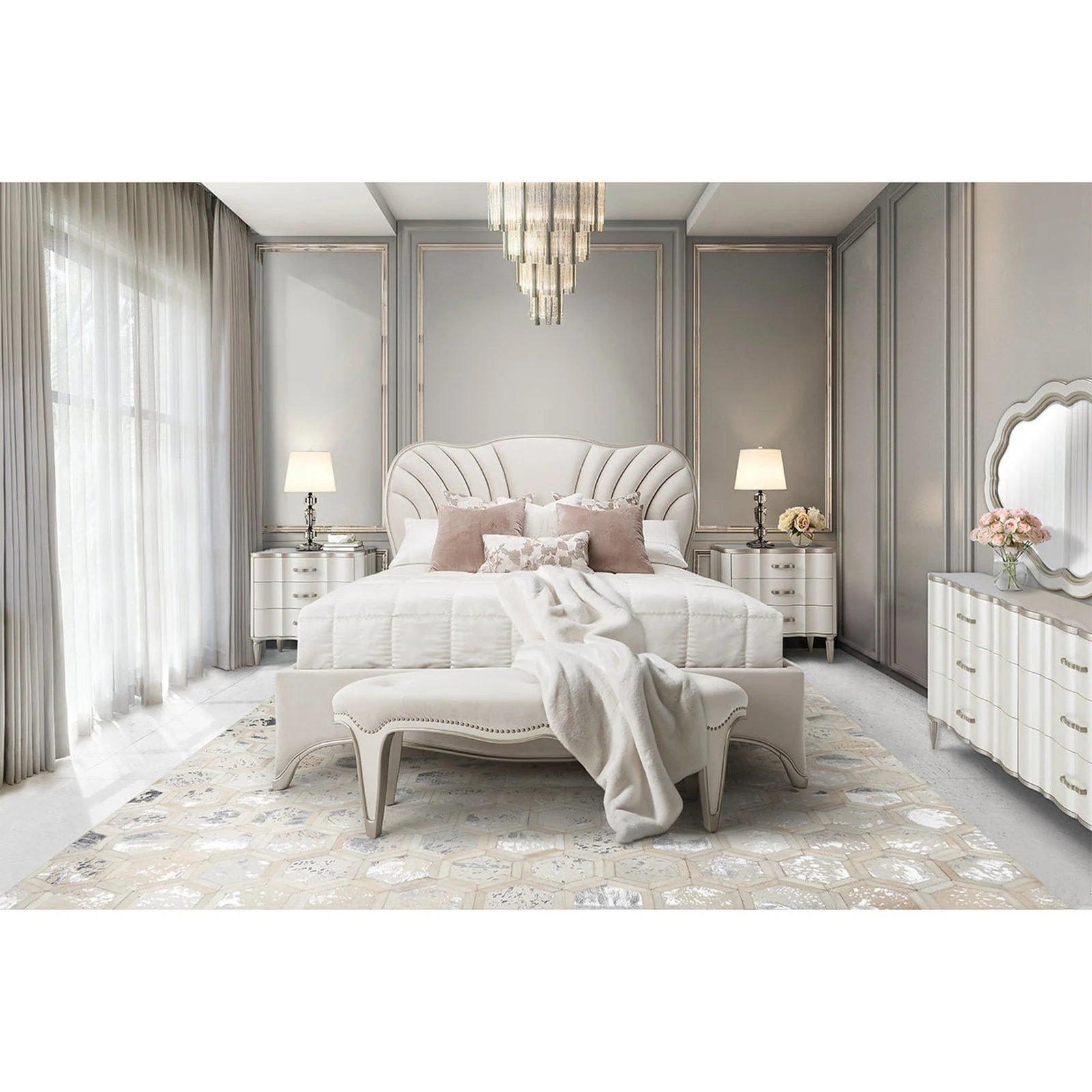 Michael Amini London Place Upholstered Panel Bed - Image 3