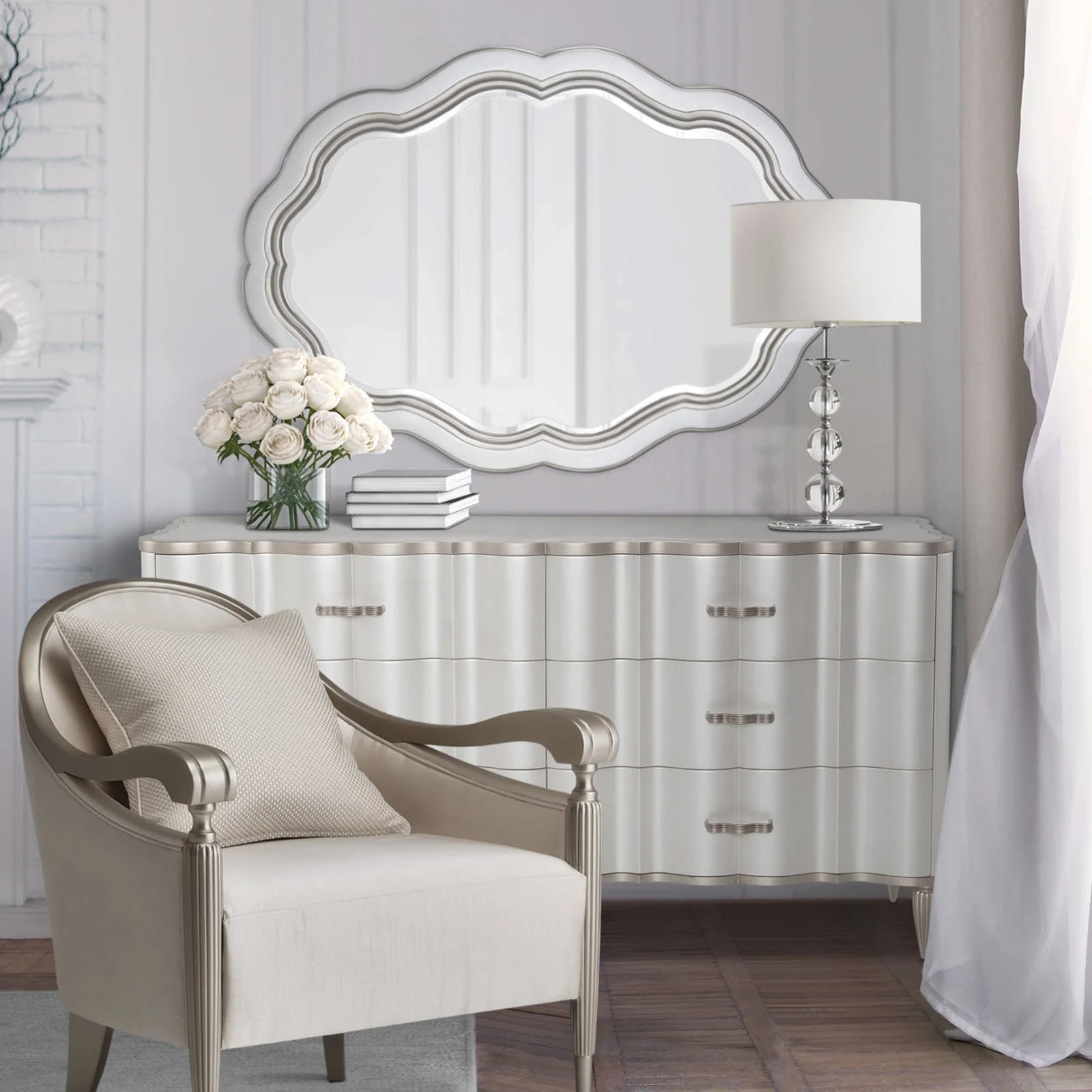 Michael Amini London Place Wall Mirror - Image 3