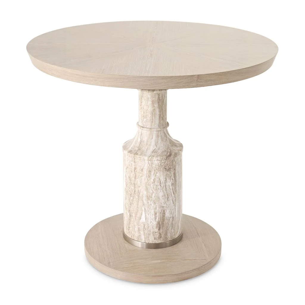 Michael Amini Lotus Bay 40" Round Gathering Table - Sand - Image 2