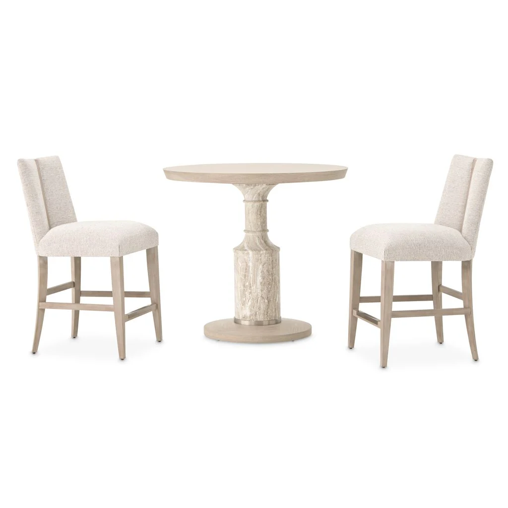 Michael Amini Lotus Bay 40" Round Gathering Table - Sand - Image 3