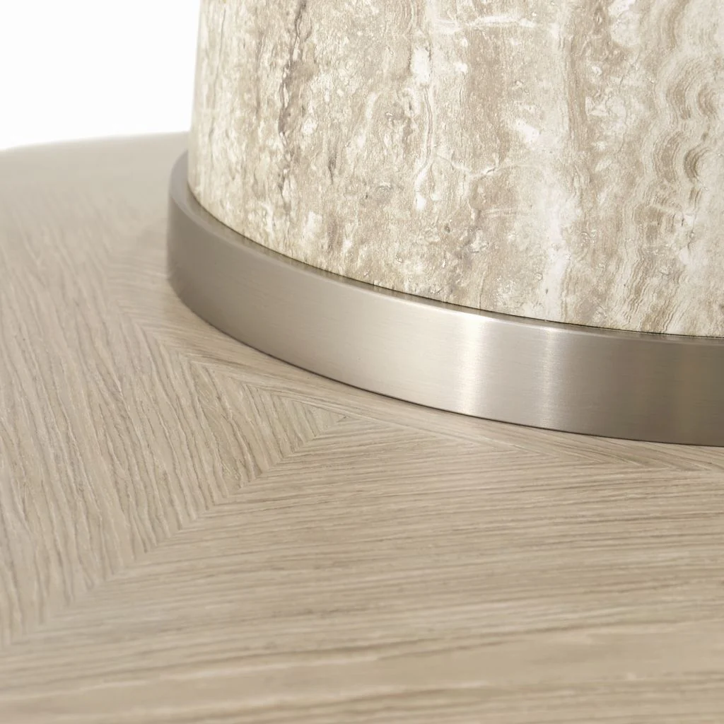 Michael Amini Lotus Bay 40" Round Gathering Table - Sand - Image 7