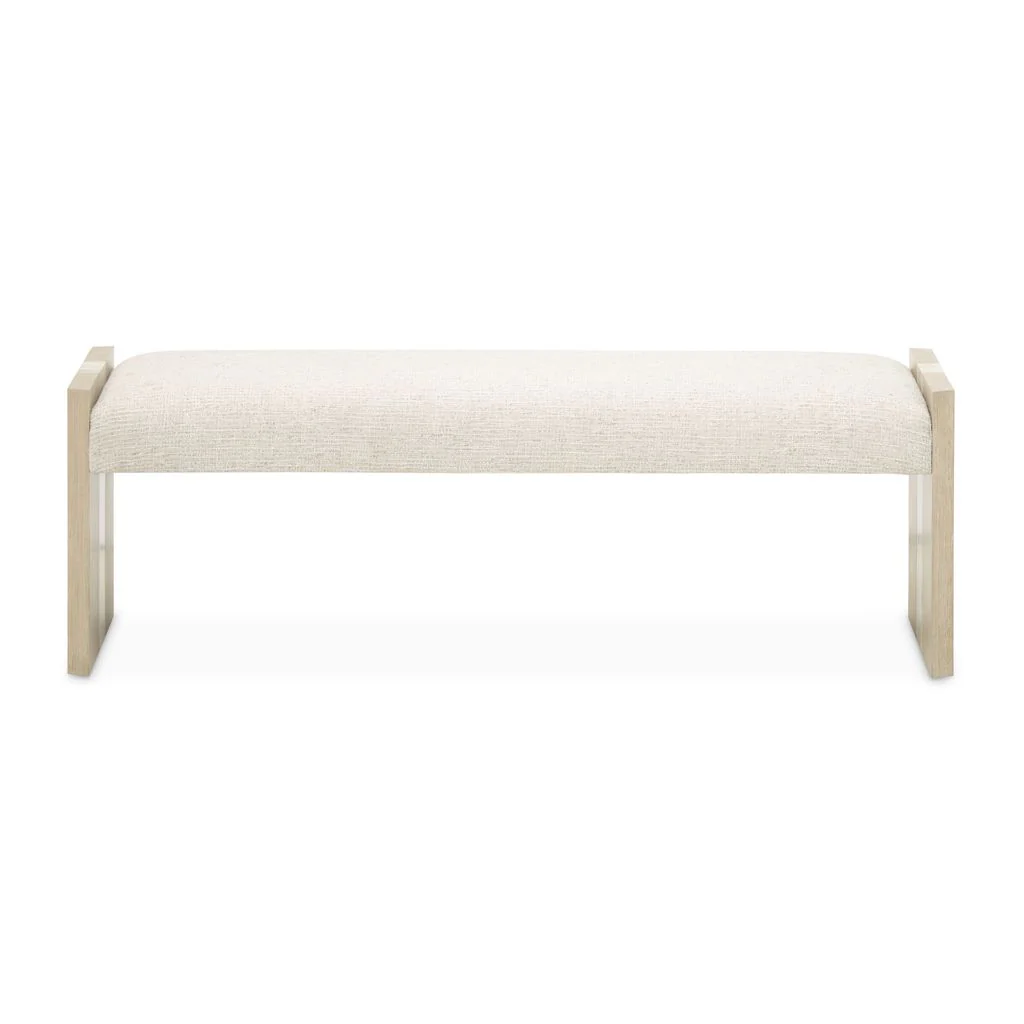 Michael Amini Lotus Bay Bench - Sand - Image 3