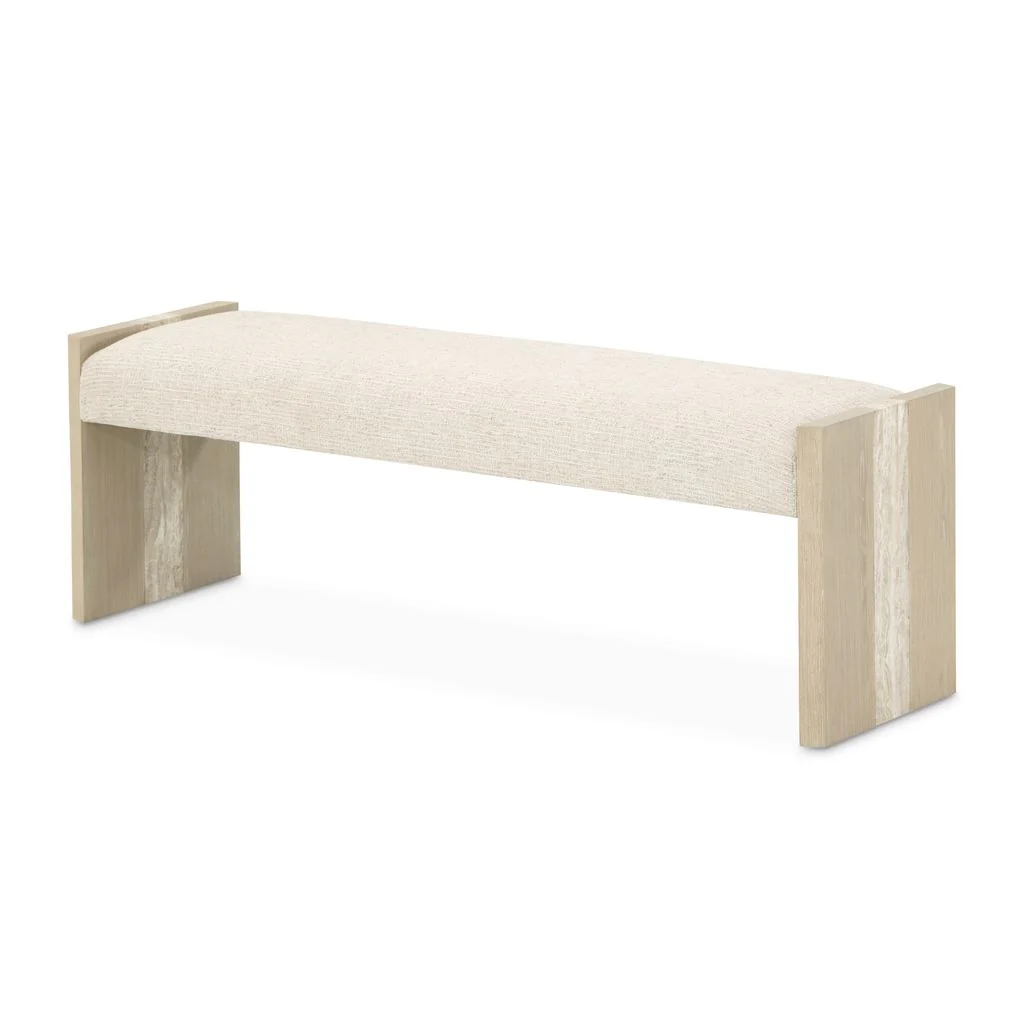 Michael Amini Lotus Bay Bench - Sand - Image 4