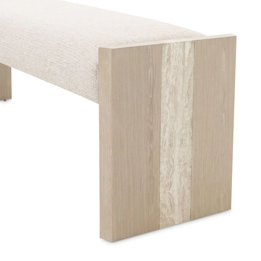 Michael Amini Lotus Bay Bench - Sand - Image 7