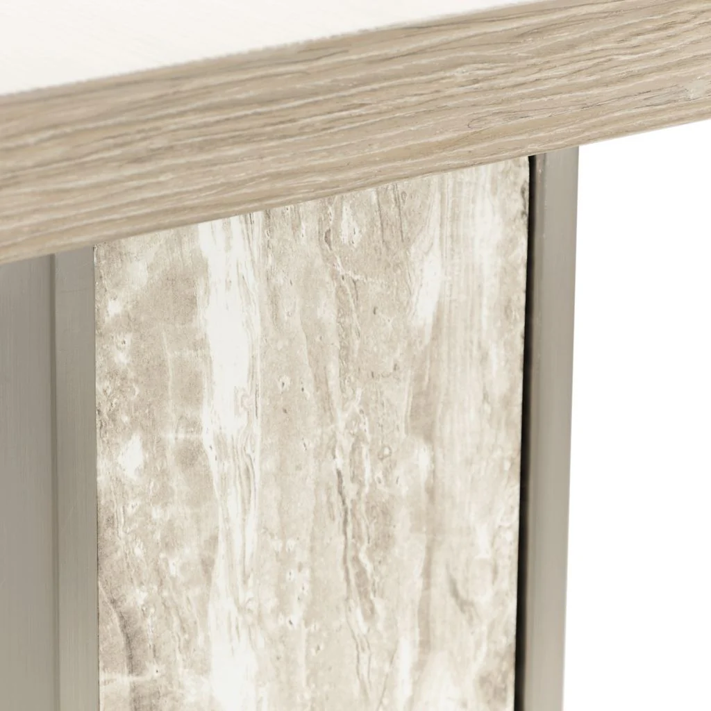 Michael Amini Lotus Bay C-Shaped Accent Table - Sand - Image 10