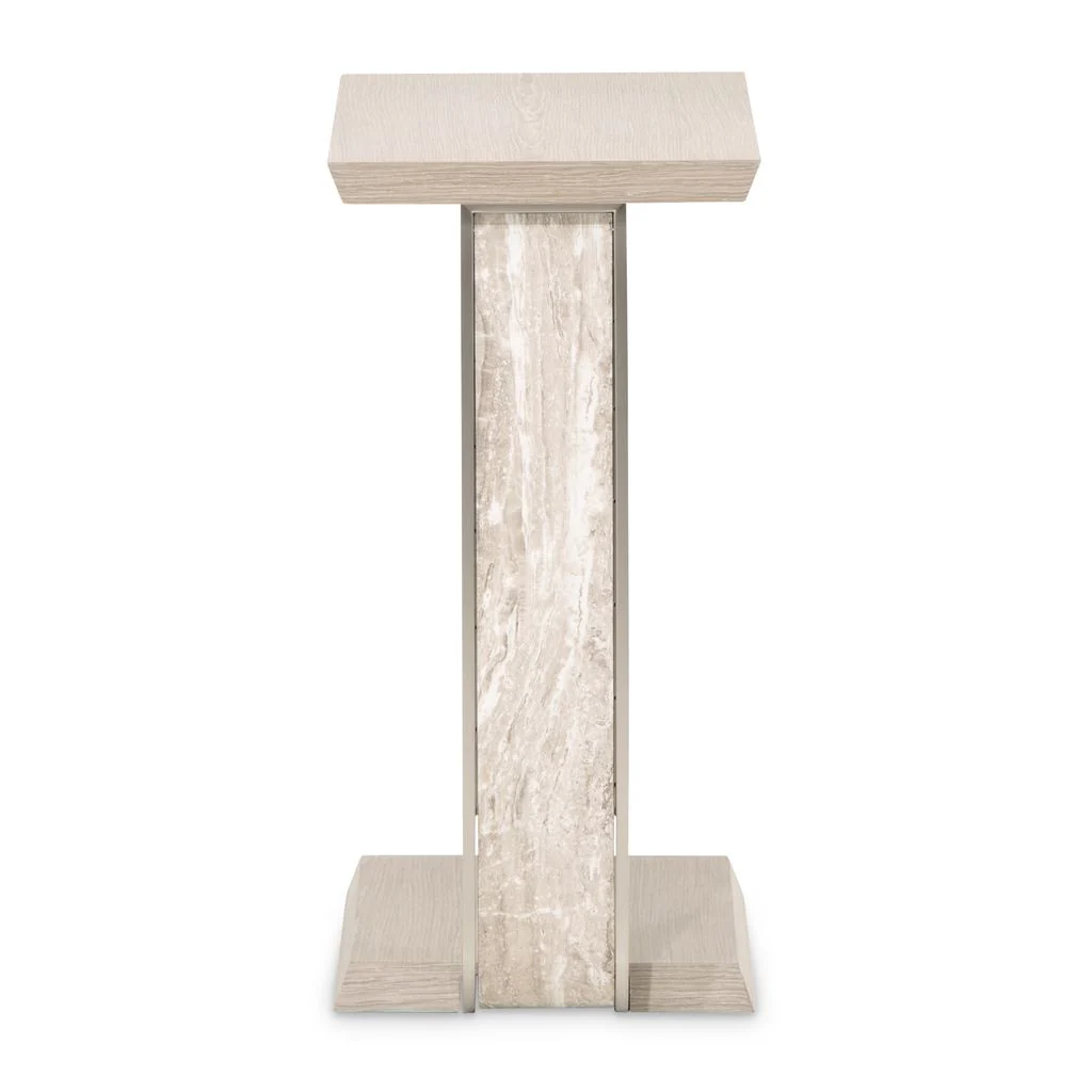Michael Amini Lotus Bay C-Shaped Accent Table - Sand - Image 5